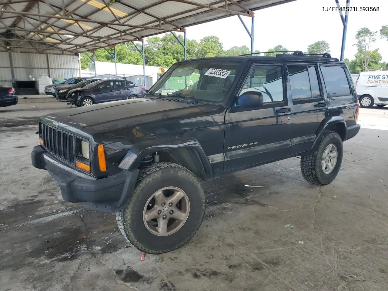 2001 Jeep Cherokee Sport VIN: 1J4FF48S21L593568 Lot: 62933355