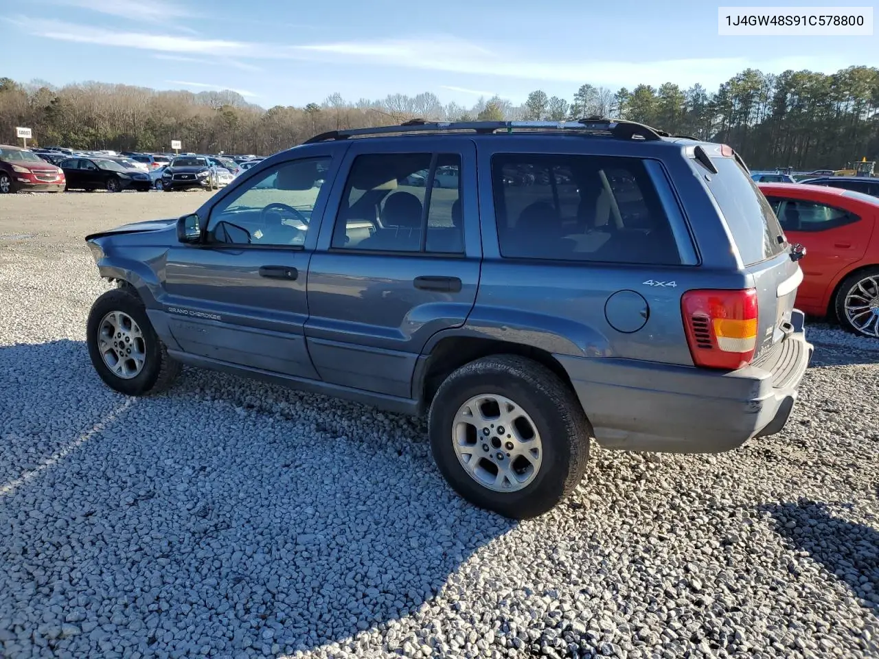 2001 Jeep Grand Cherokee Laredo VIN: 1J4GW48S91C578800 Lot: 87934695