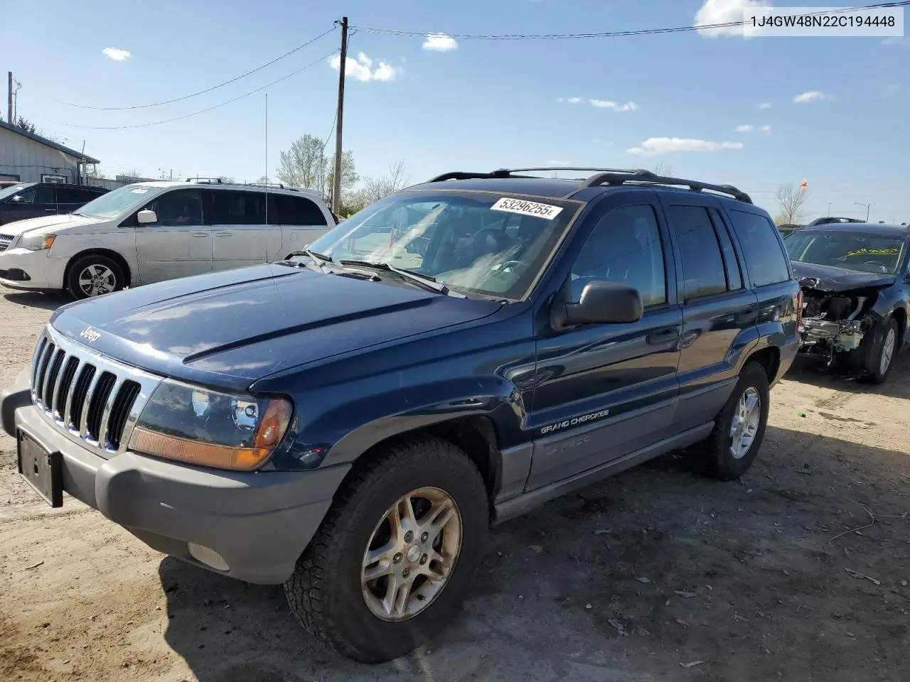 2002 Jeep Grand Cherokee Laredo VIN: 1J4GW48N22C194448 Lot: 53296255