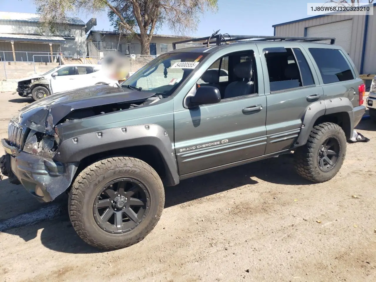 2002 Jeep Grand Cherokee Overland VIN: 1J8GW68J32C323210 Lot: 54000555