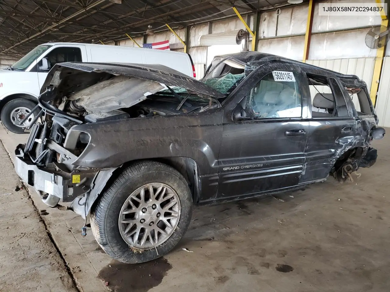 2002 Jeep Grand Cherokee Limited VIN: 1J8GX58N72C294837 Lot: 56201145