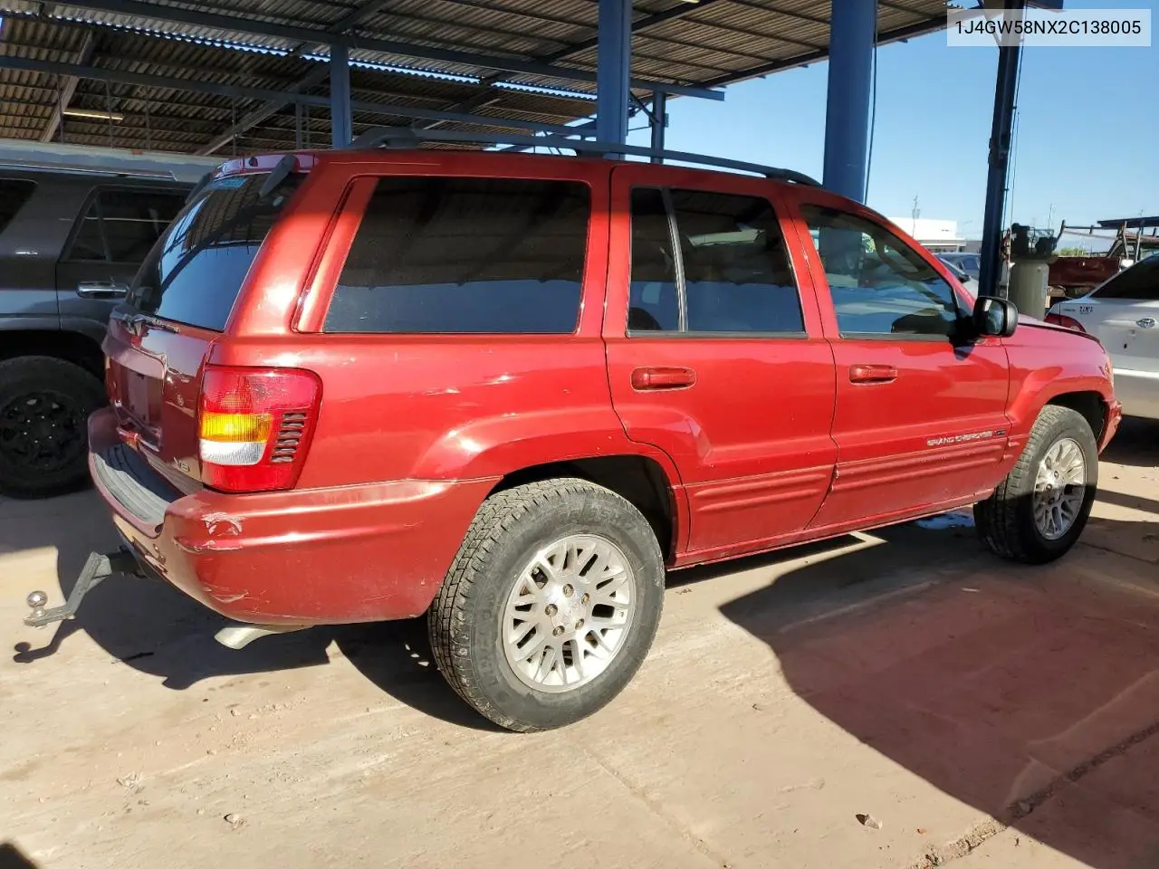 2002 Jeep Grand Cherokee Limited VIN: 1J4GW58NX2C138005 Lot: 56314655