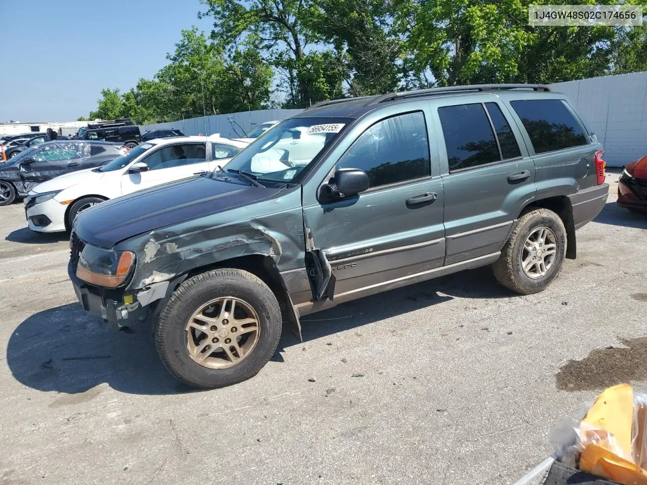 2002 Jeep Grand Cherokee Laredo VIN: 1J4GW48S02C174656 Lot: 56954155