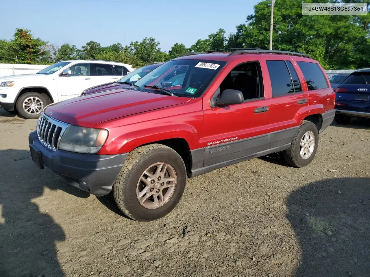 2003 Jeep Grand Cherokee Laredo VIN: 1J4GW48S13C597361 Lot: 60934535