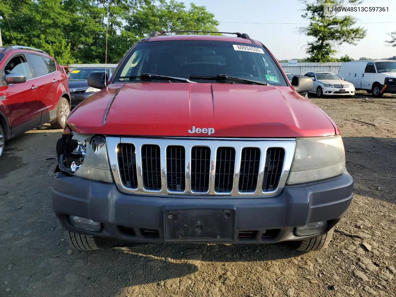2003 Jeep Grand Cherokee Laredo VIN: 1J4GW48S13C597361 Lot: 60934535