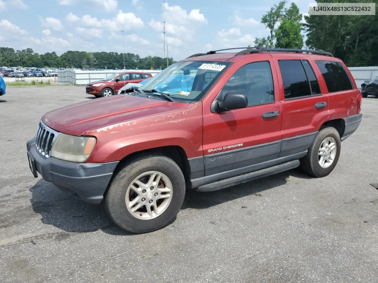 2003 Jeep Grand Cherokee Laredo VIN: 1J4GX48S13C522432 Lot: 61814535