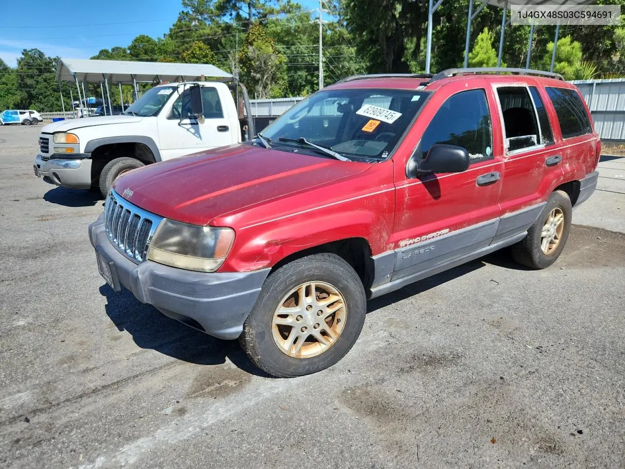 2003 Jeep Grand Cherokee Laredo VIN: 1J4GX48S03C594691 Lot: 62909745