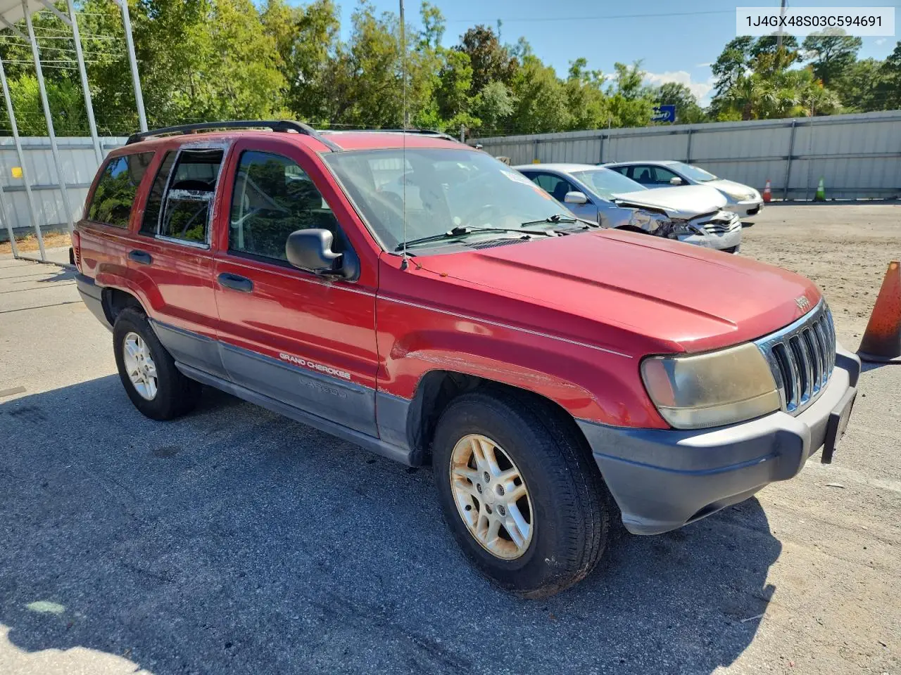 2003 Jeep Grand Cherokee Laredo VIN: 1J4GX48S03C594691 Lot: 62909745