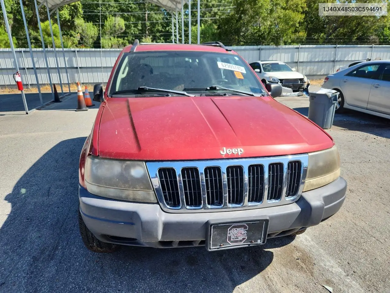 2003 Jeep Grand Cherokee Laredo VIN: 1J4GX48S03C594691 Lot: 62909745