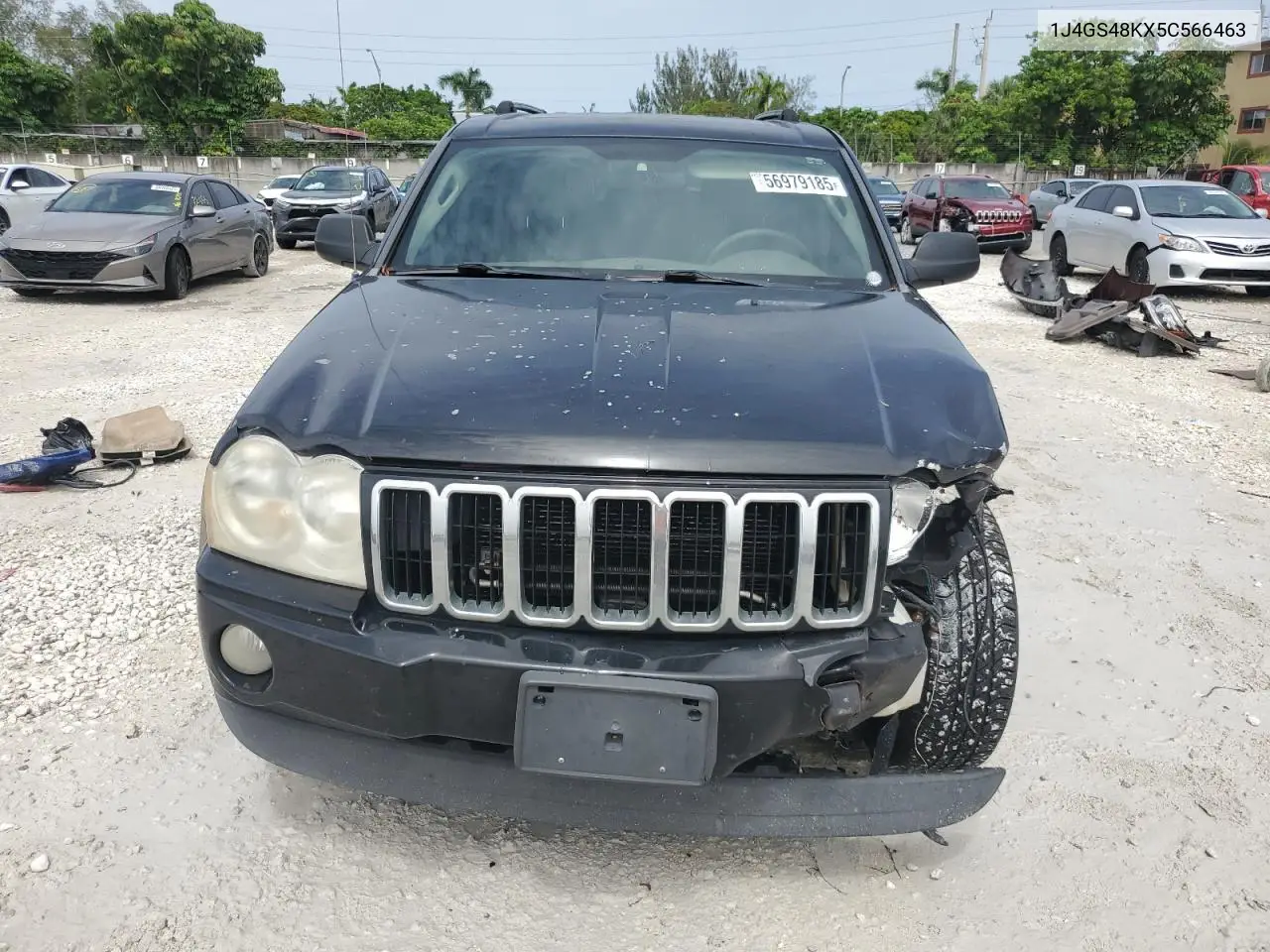 2005 Jeep Grand Cherokee Laredo VIN: 1J4GS48KX5C566463 Lot: 56979185