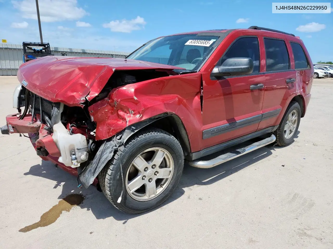 2006 Jeep Grand Cherokee Laredo VIN: 1J4HS48N26C229950 Lot: 63095685
