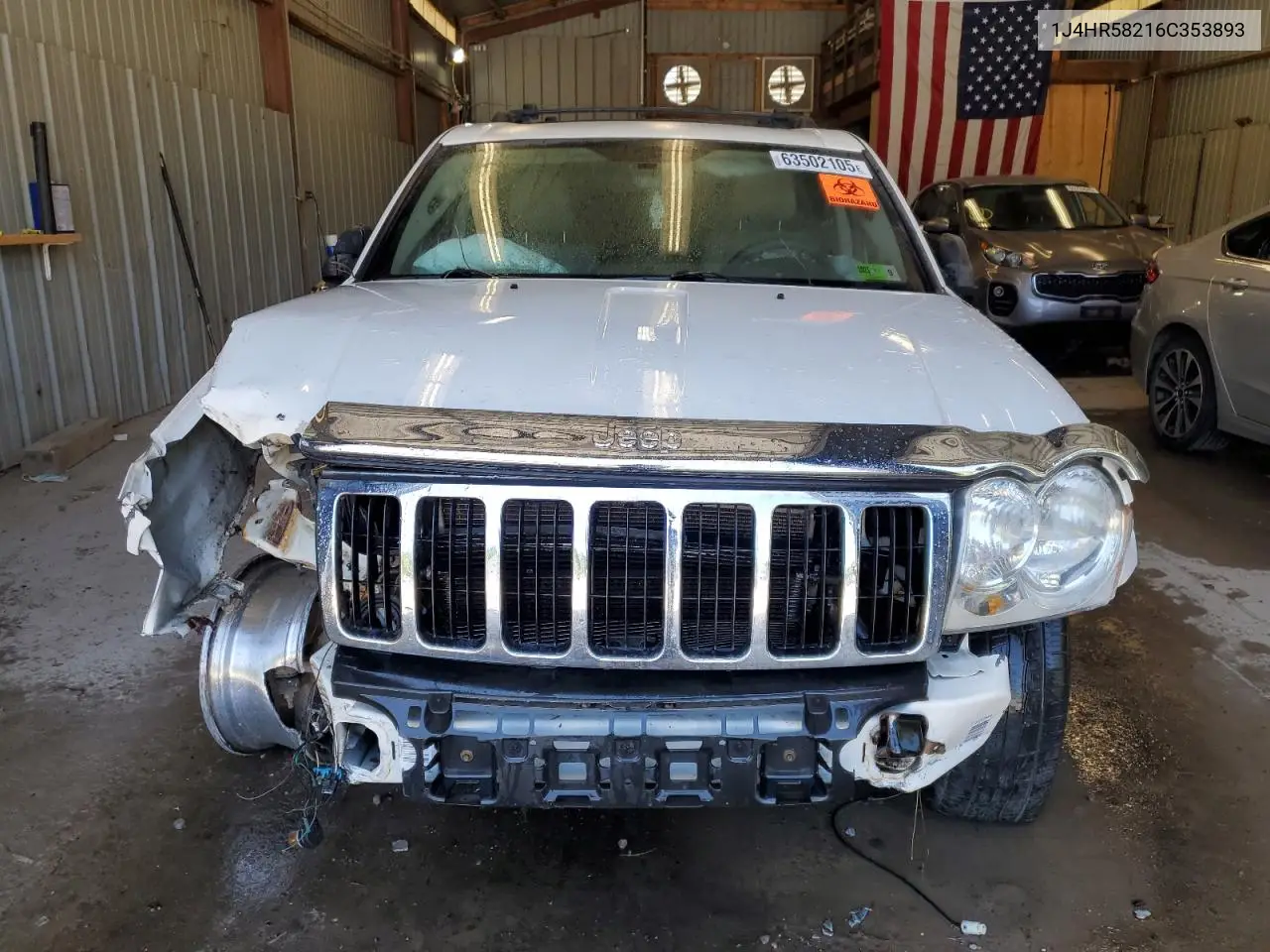 2006 Jeep Grand Cherokee Limited VIN: 1J4HR58216C353893 Lot: 63502105