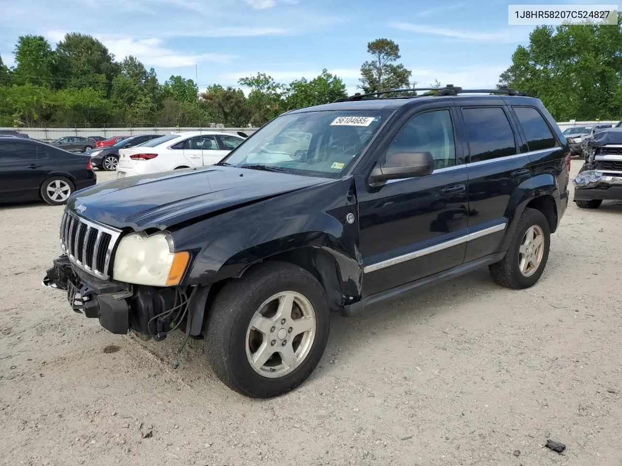 2007 Jeep Grand Cherokee Limited VIN: 1J8HR58207C524827 Lot: 56104685