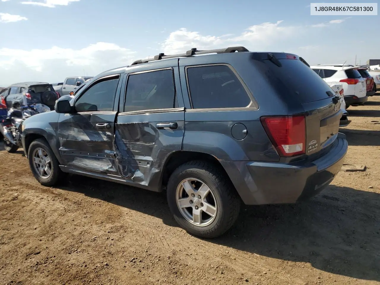2007 Jeep Grand Cherokee Laredo VIN: 1J8GR48K67C581300 Lot: 61906025