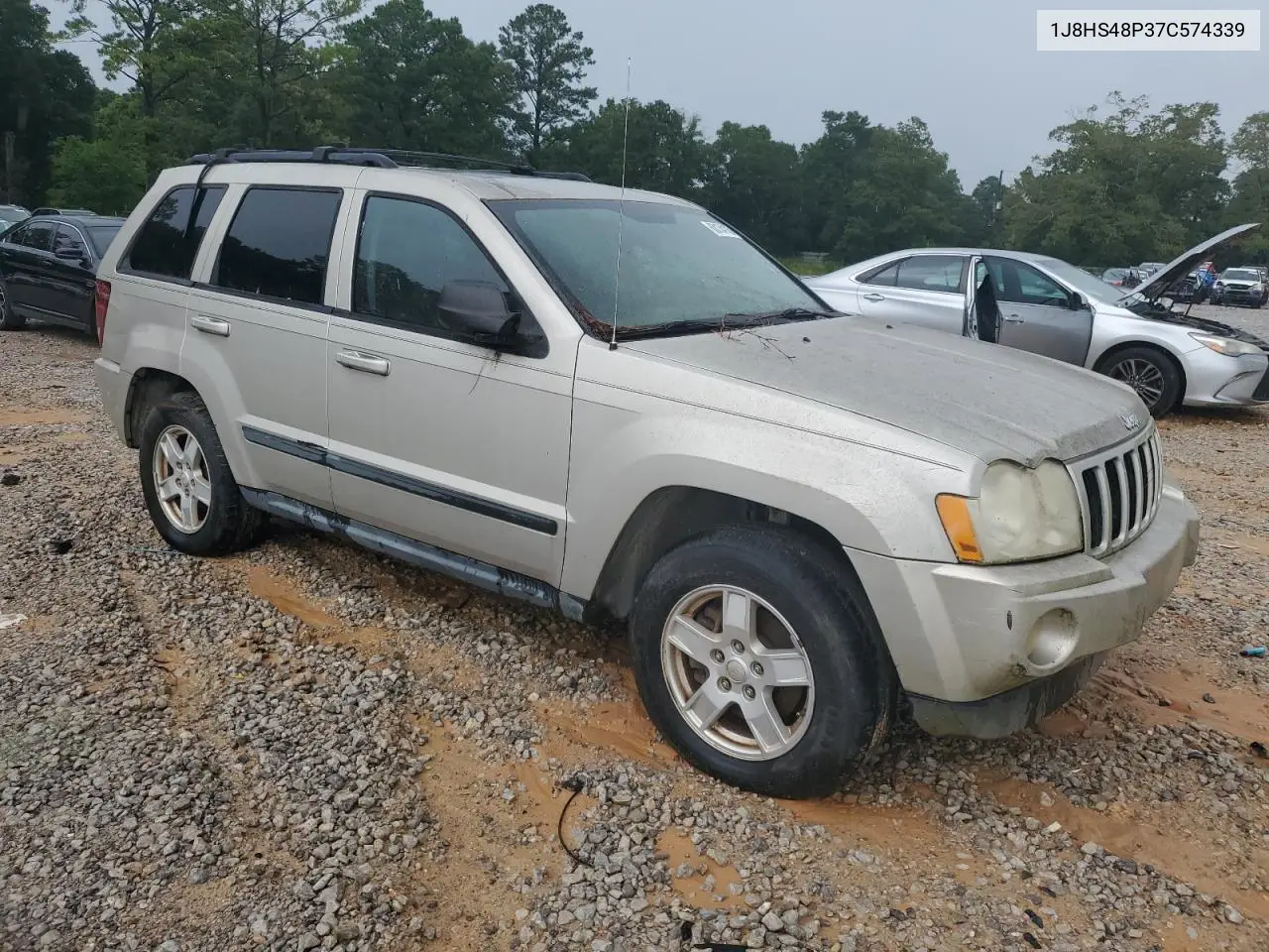 2007 Jeep Grand Cherokee Laredo VIN: 1J8HS48P37C574339 Lot: 63134105