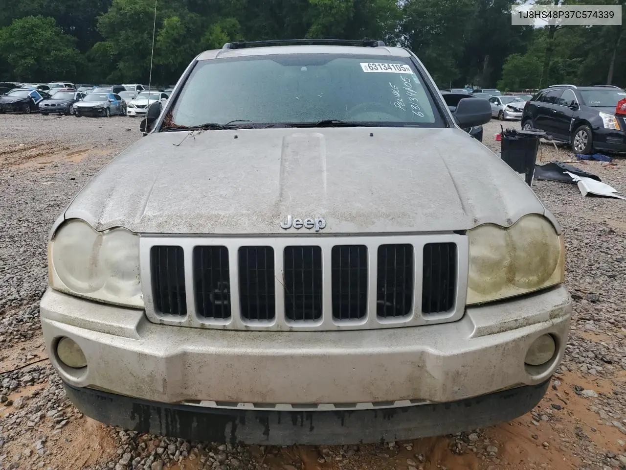 2007 Jeep Grand Cherokee Laredo VIN: 1J8HS48P37C574339 Lot: 63134105