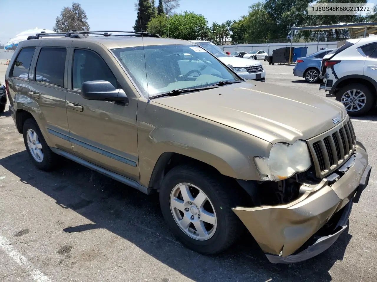 2008 Jeep Grand Cherokee Laredo VIN: 1J8GS48K68C221272 Lot: 57128725