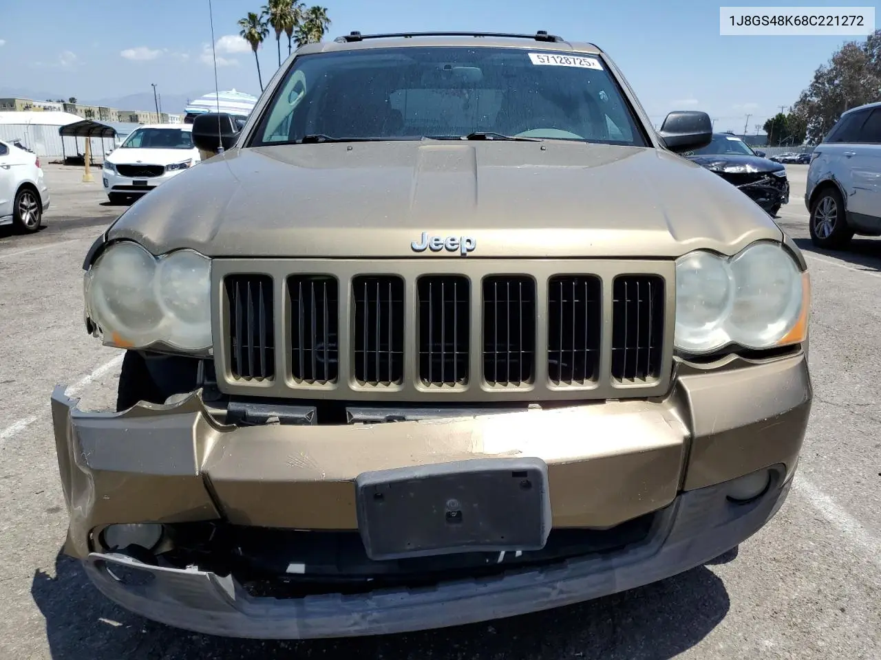 2008 Jeep Grand Cherokee Laredo VIN: 1J8GS48K68C221272 Lot: 57128725