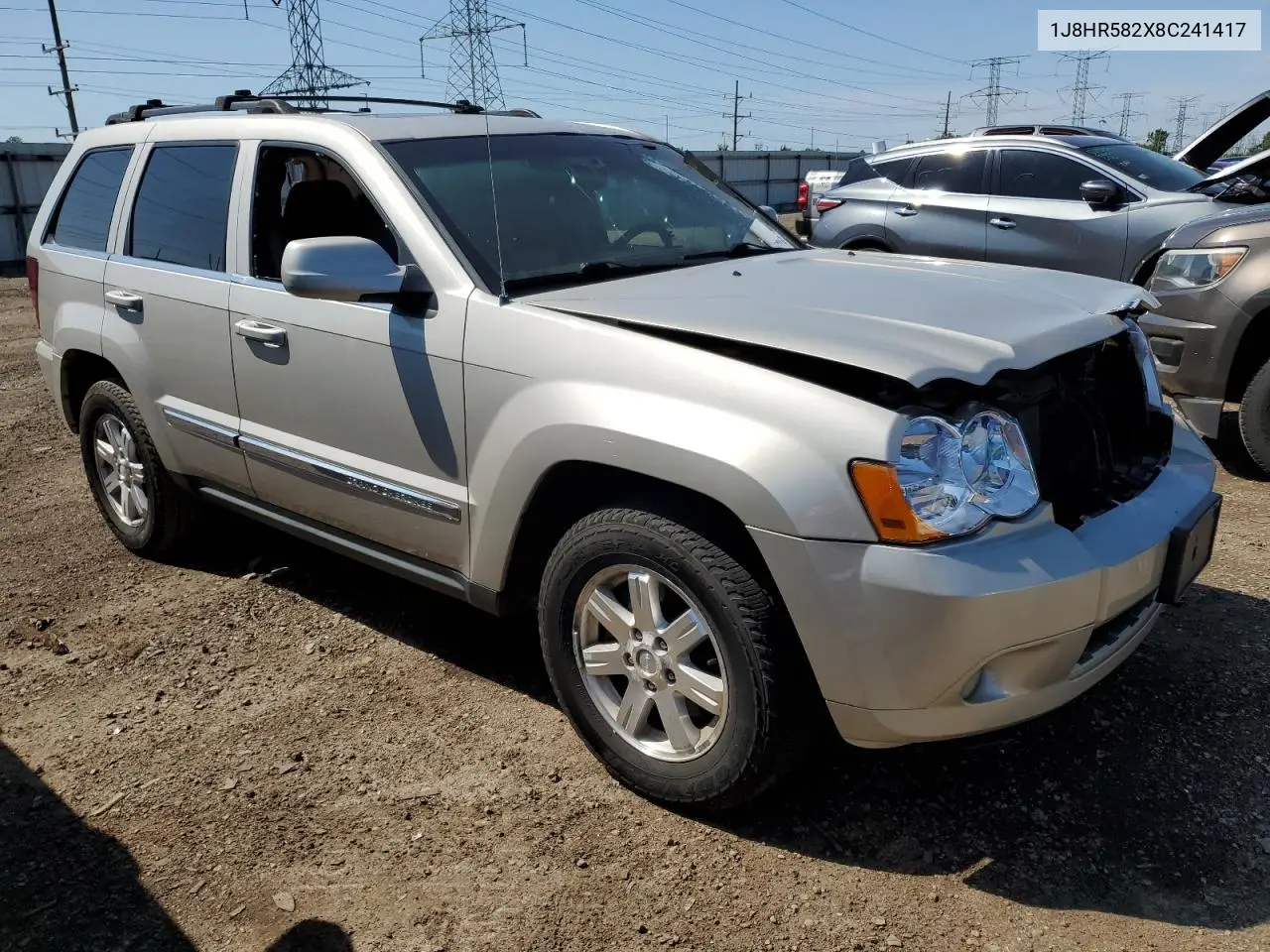 2008 Jeep Grand Cherokee Limited VIN: 1J8HR582X8C241417 Lot: 62035675