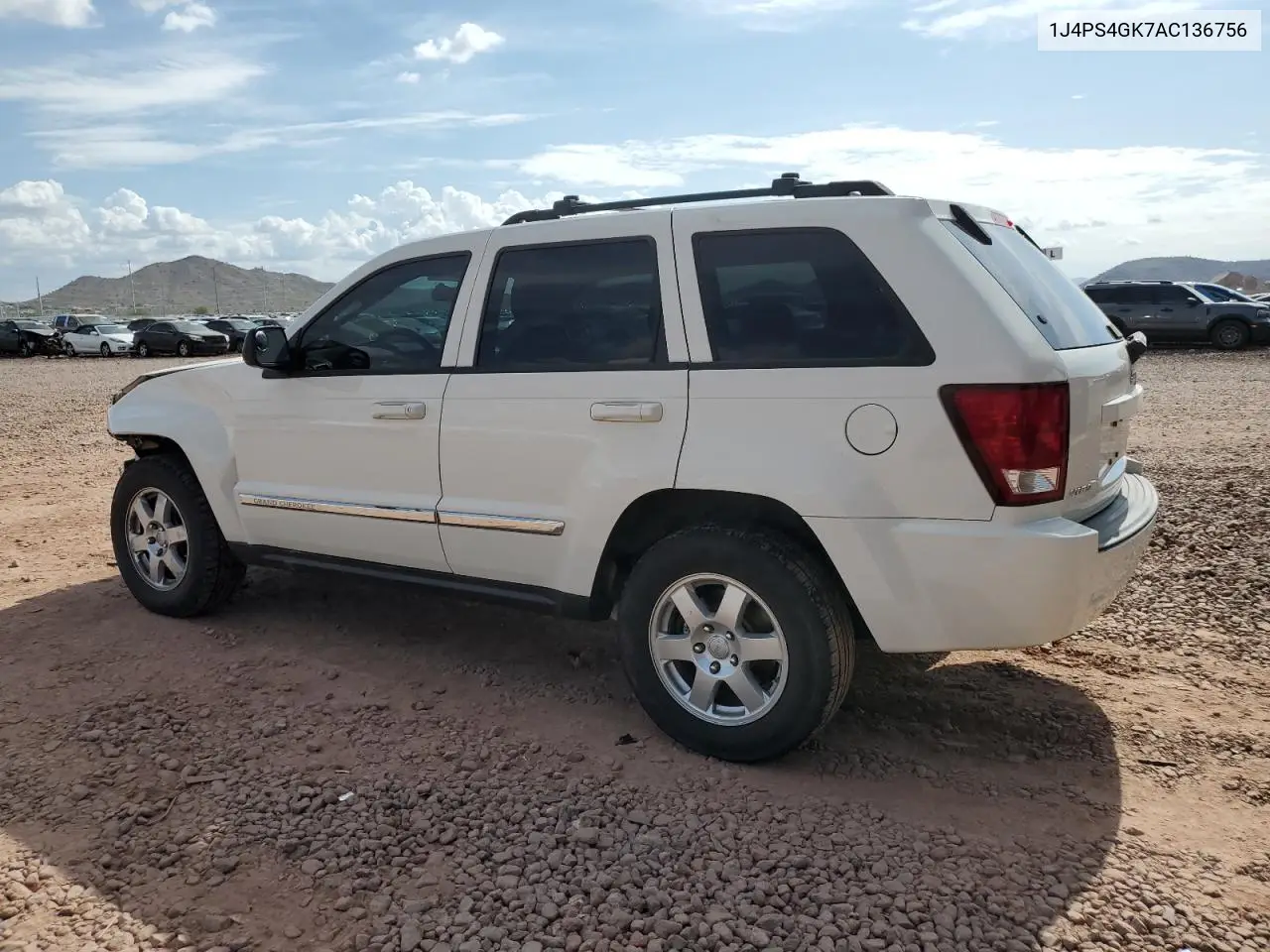 2010 Jeep Grand Cherokee Laredo VIN: 1J4PS4GK7AC136756 Lot: 65755555