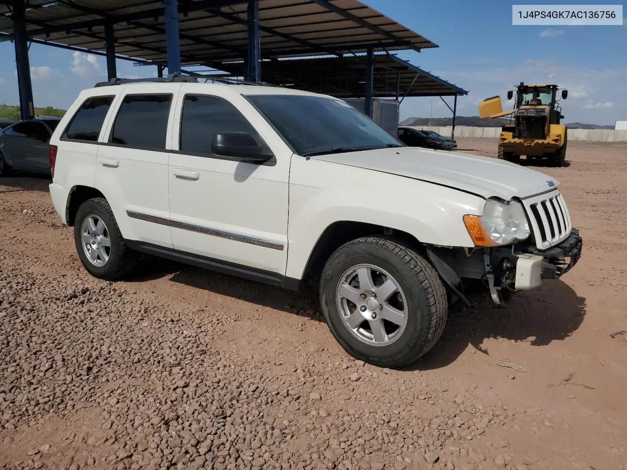2010 Jeep Grand Cherokee Laredo VIN: 1J4PS4GK7AC136756 Lot: 65755555