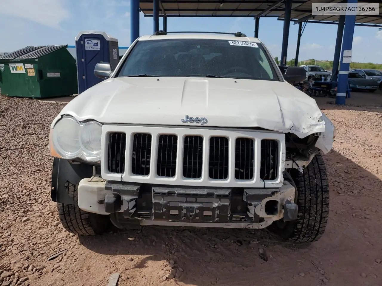 2010 Jeep Grand Cherokee Laredo VIN: 1J4PS4GK7AC136756 Lot: 65755555