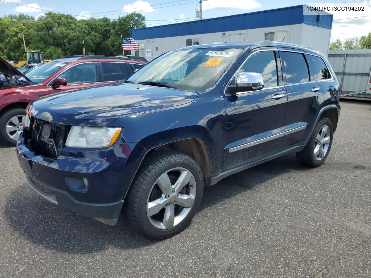 2012 Jeep Grand Cherokee Overland VIN: 1C4RJFCT3CC194202 Lot: 62908625