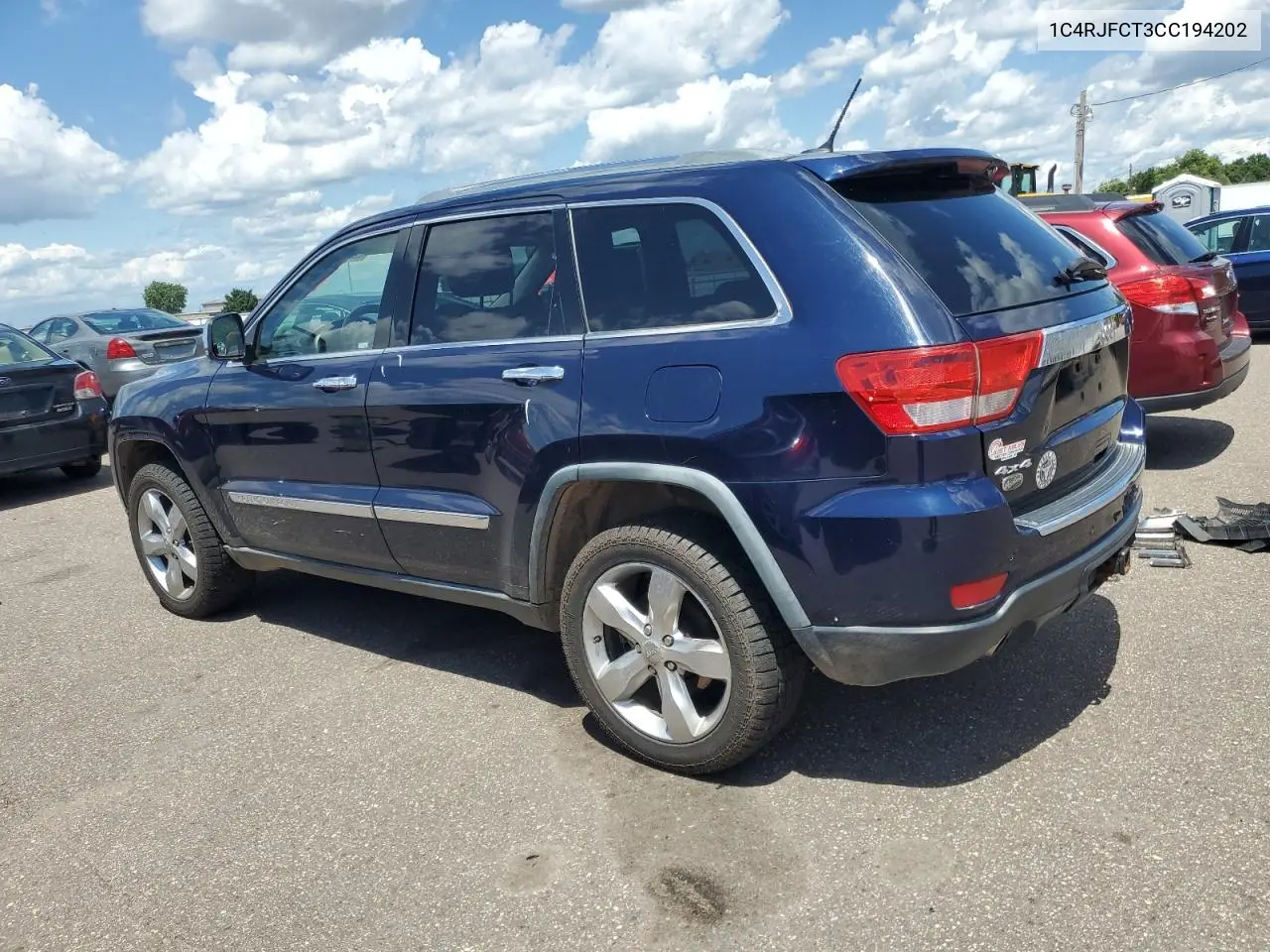 2012 Jeep Grand Cherokee Overland VIN: 1C4RJFCT3CC194202 Lot: 62908625