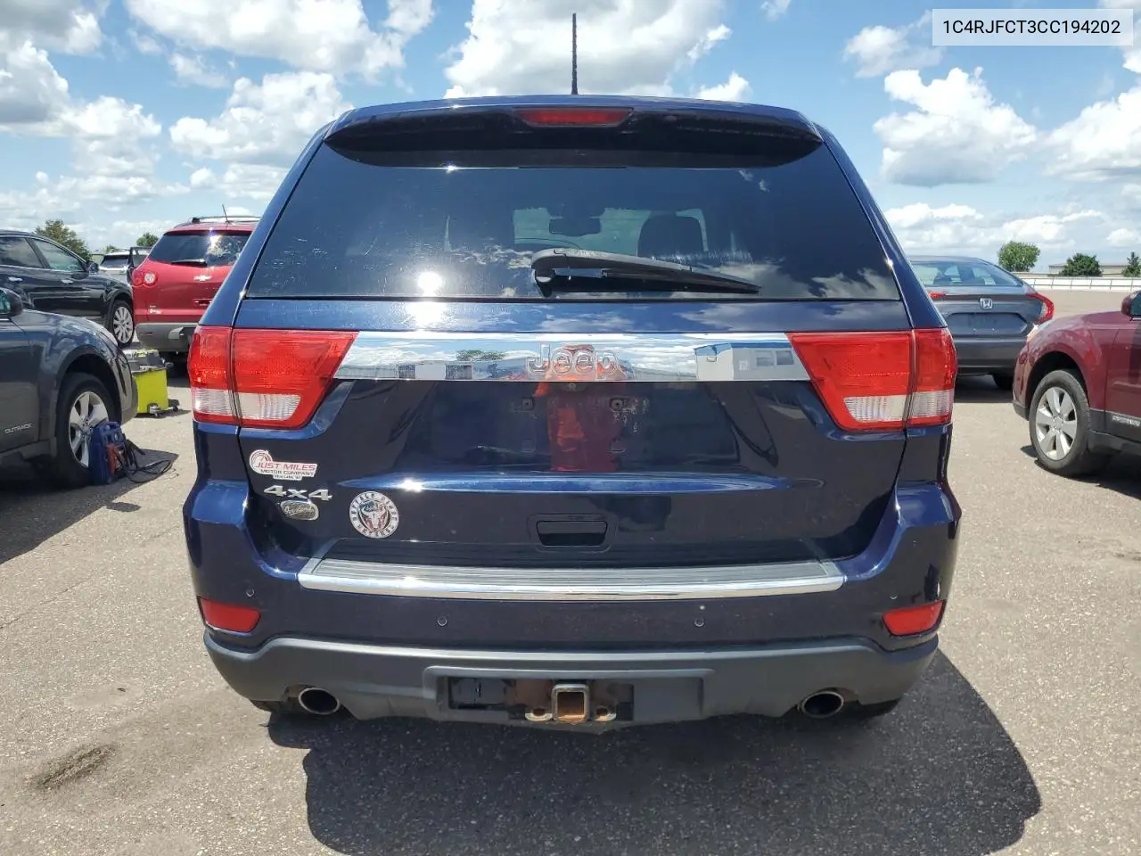 2012 Jeep Grand Cherokee Overland VIN: 1C4RJFCT3CC194202 Lot: 62908625