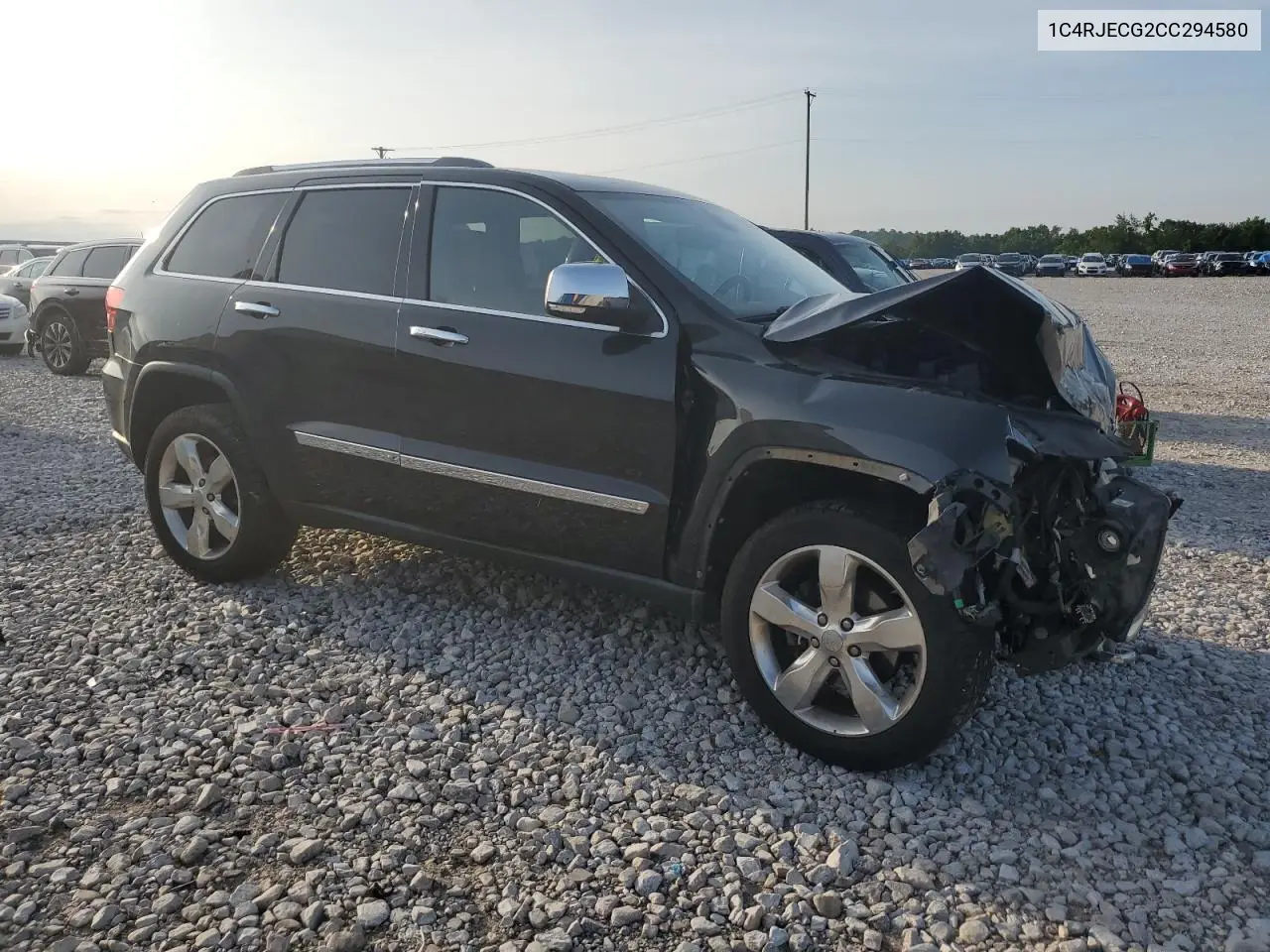 2012 Jeep Grand Cherokee Overland VIN: 1C4RJECG2CC294580 Lot: 65778495