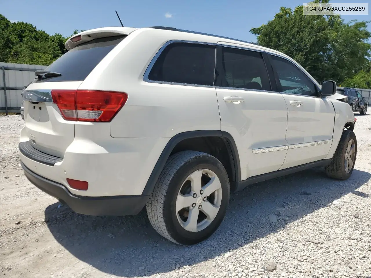 1C4RJFAGXCC255289 2012 Jeep Grand Cherokee Laredo