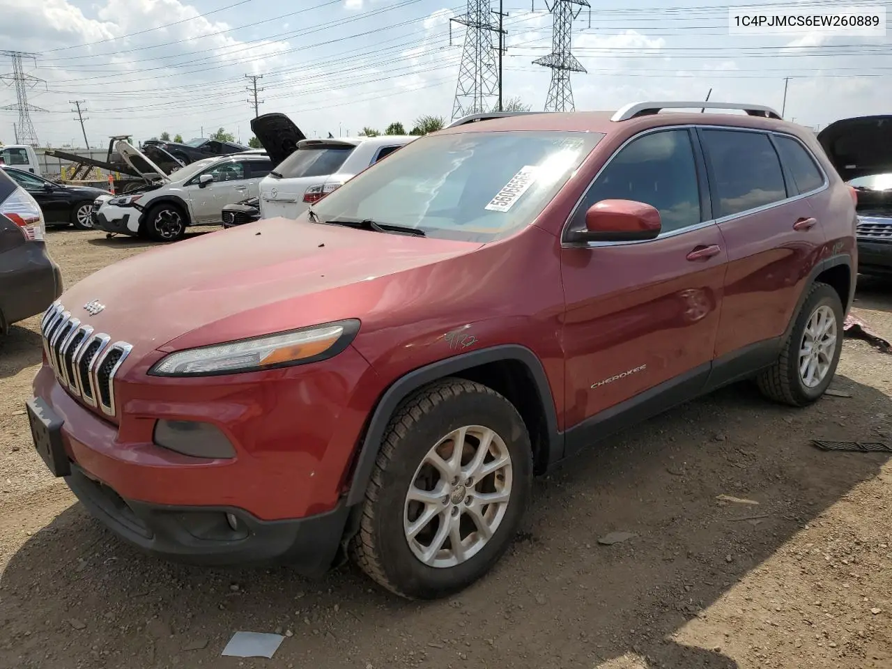 2014 Jeep Cherokee Latitude VIN: 1C4PJMCS6EW260889 Lot: 56066565