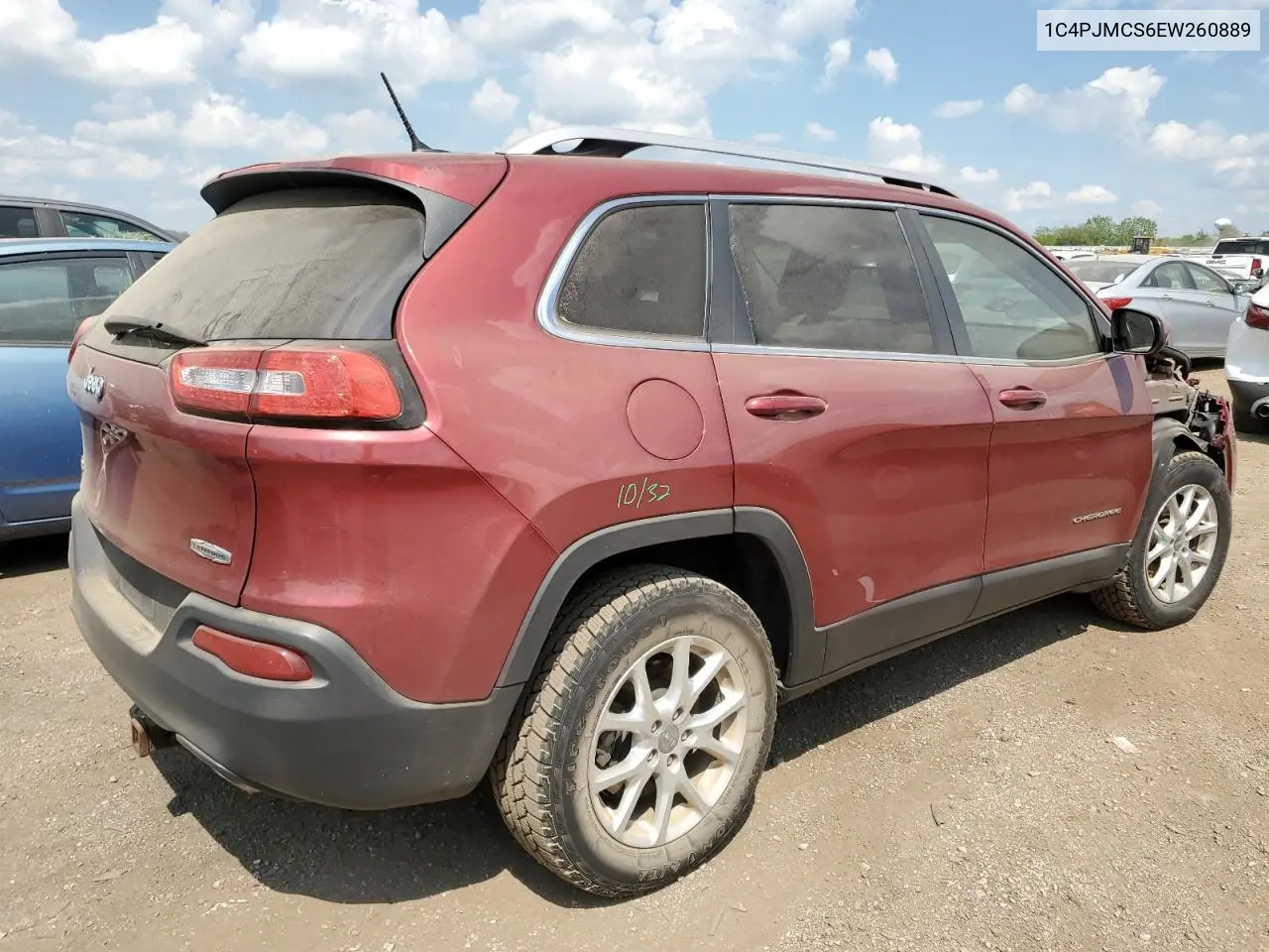 2014 Jeep Cherokee Latitude VIN: 1C4PJMCS6EW260889 Lot: 56066565