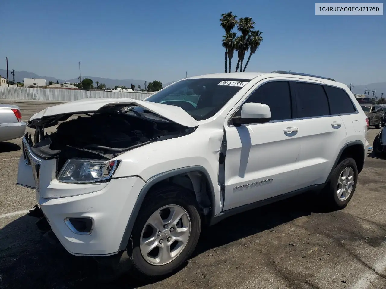 2014 Jeep Grand Cherokee Laredo VIN: 1C4RJFAG0EC421760 Lot: 56761795