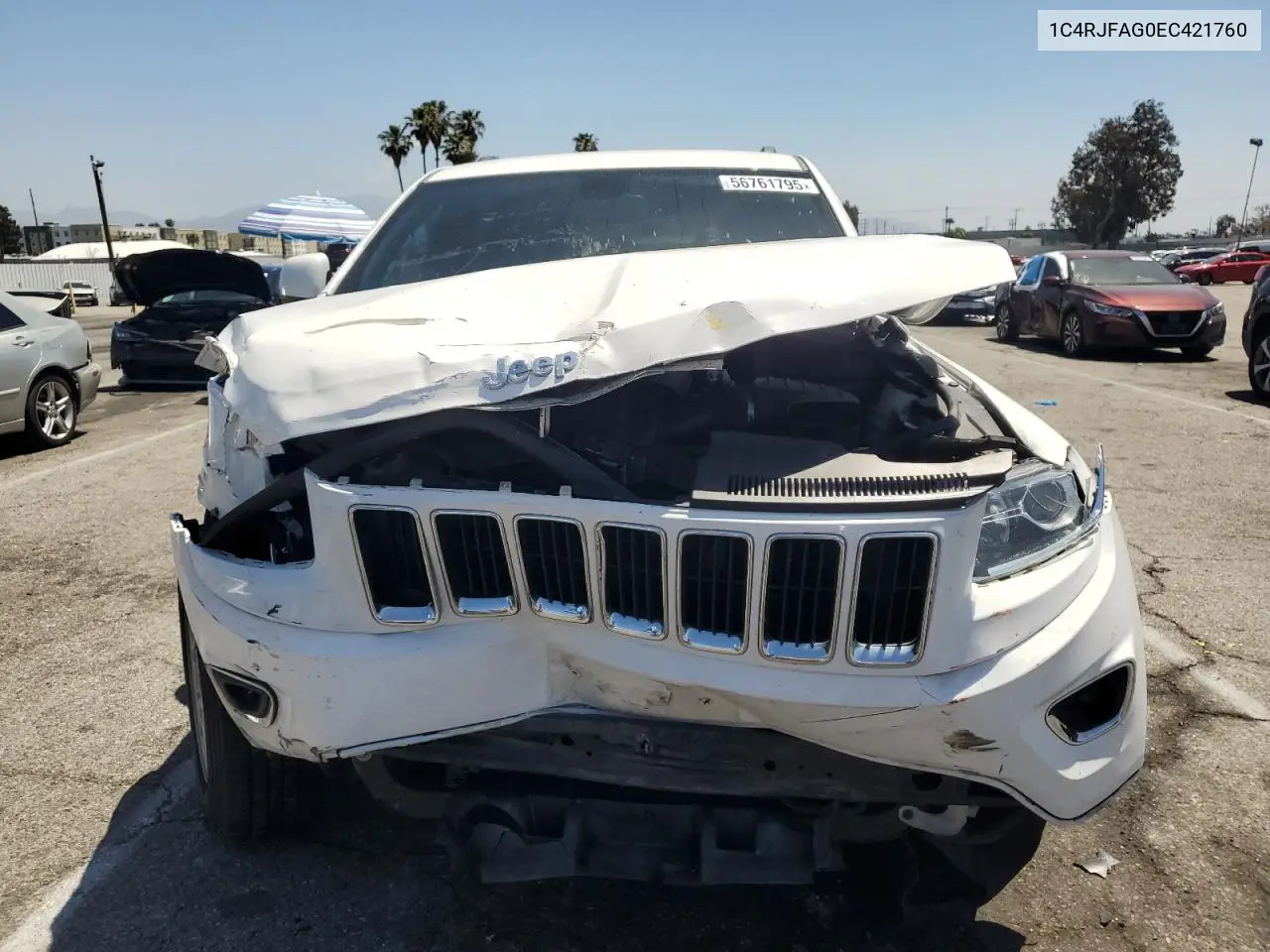 2014 Jeep Grand Cherokee Laredo VIN: 1C4RJFAG0EC421760 Lot: 56761795