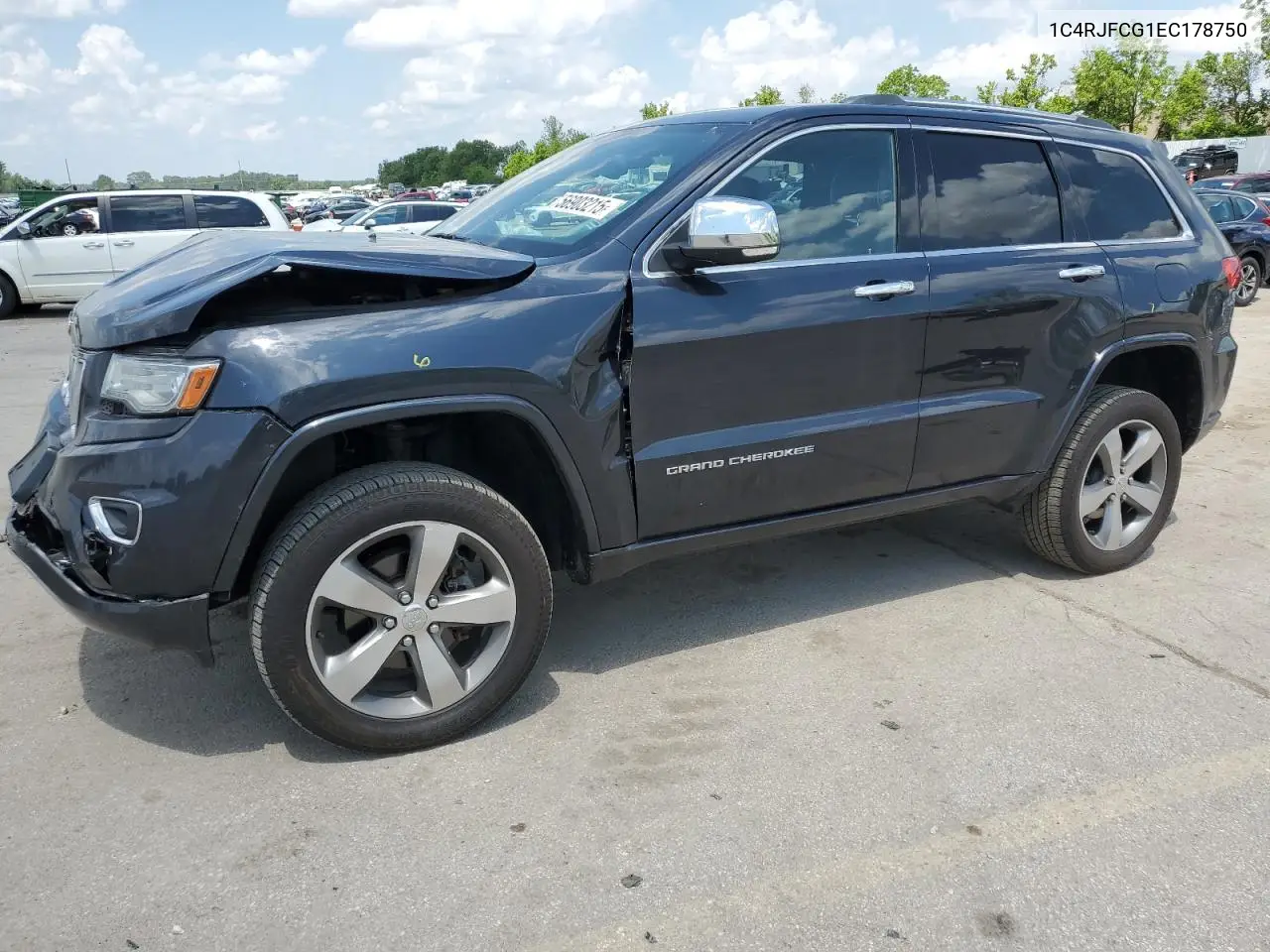 2014 Jeep Grand Cherokee Overland VIN: 1C4RJFCG1EC178750 Lot: 56903215