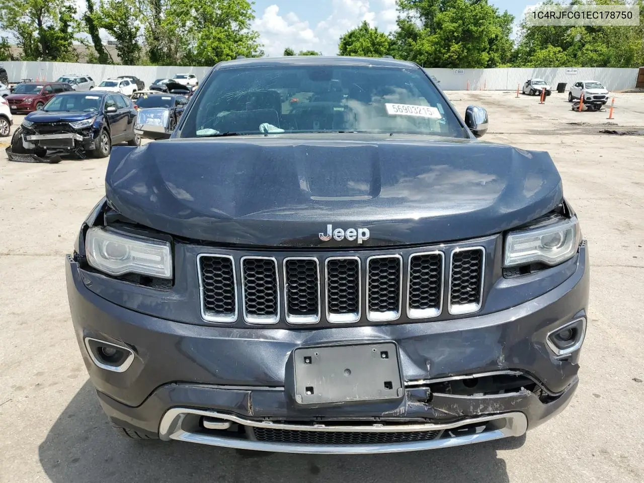 2014 Jeep Grand Cherokee Overland VIN: 1C4RJFCG1EC178750 Lot: 56903215