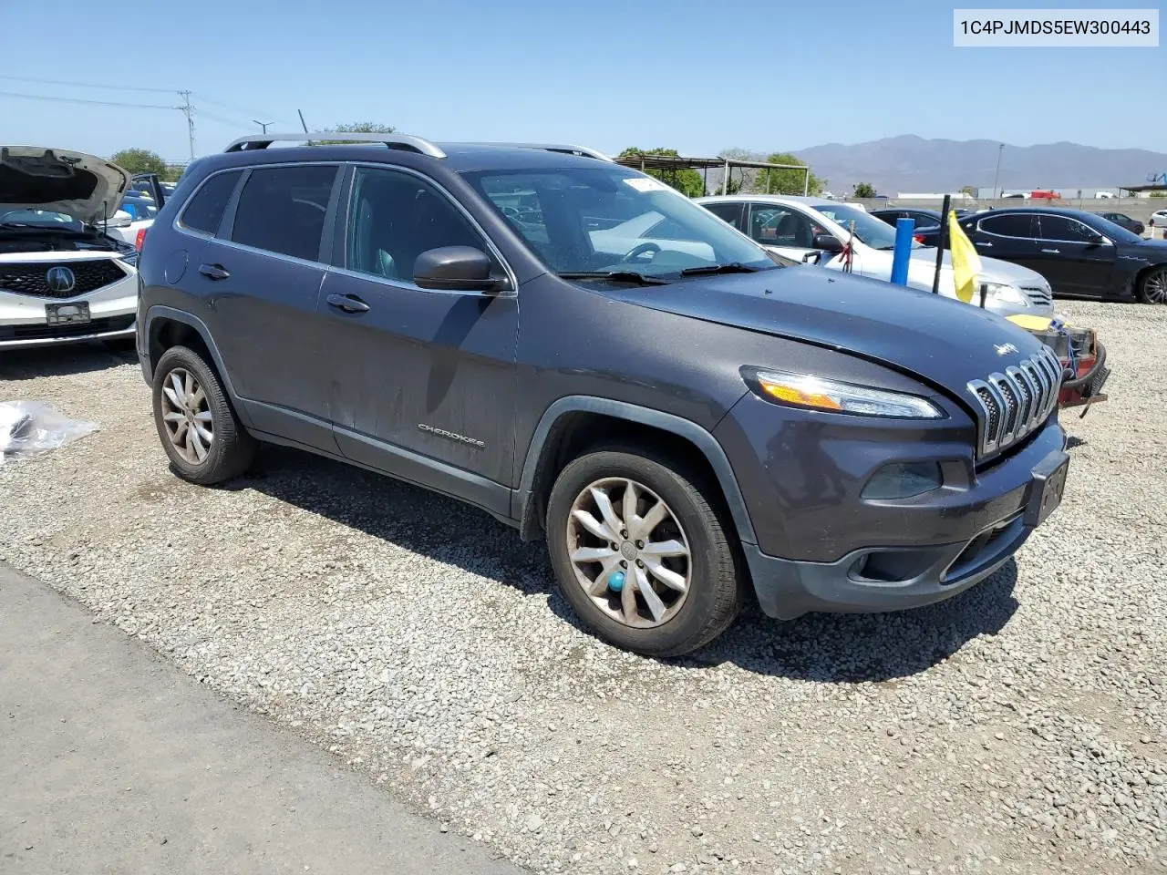 2014 Jeep Cherokee Limited VIN: 1C4PJMDS5EW300443 Lot: 57116475