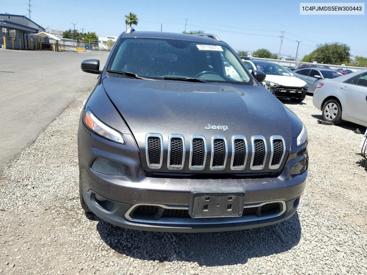 2014 Jeep Cherokee Limited VIN: 1C4PJMDS5EW300443 Lot: 57116475