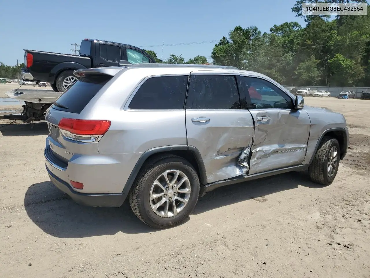 2014 Jeep Grand Cherokee Limited VIN: 1C4RJEBG8EC432854 Lot: 57140265