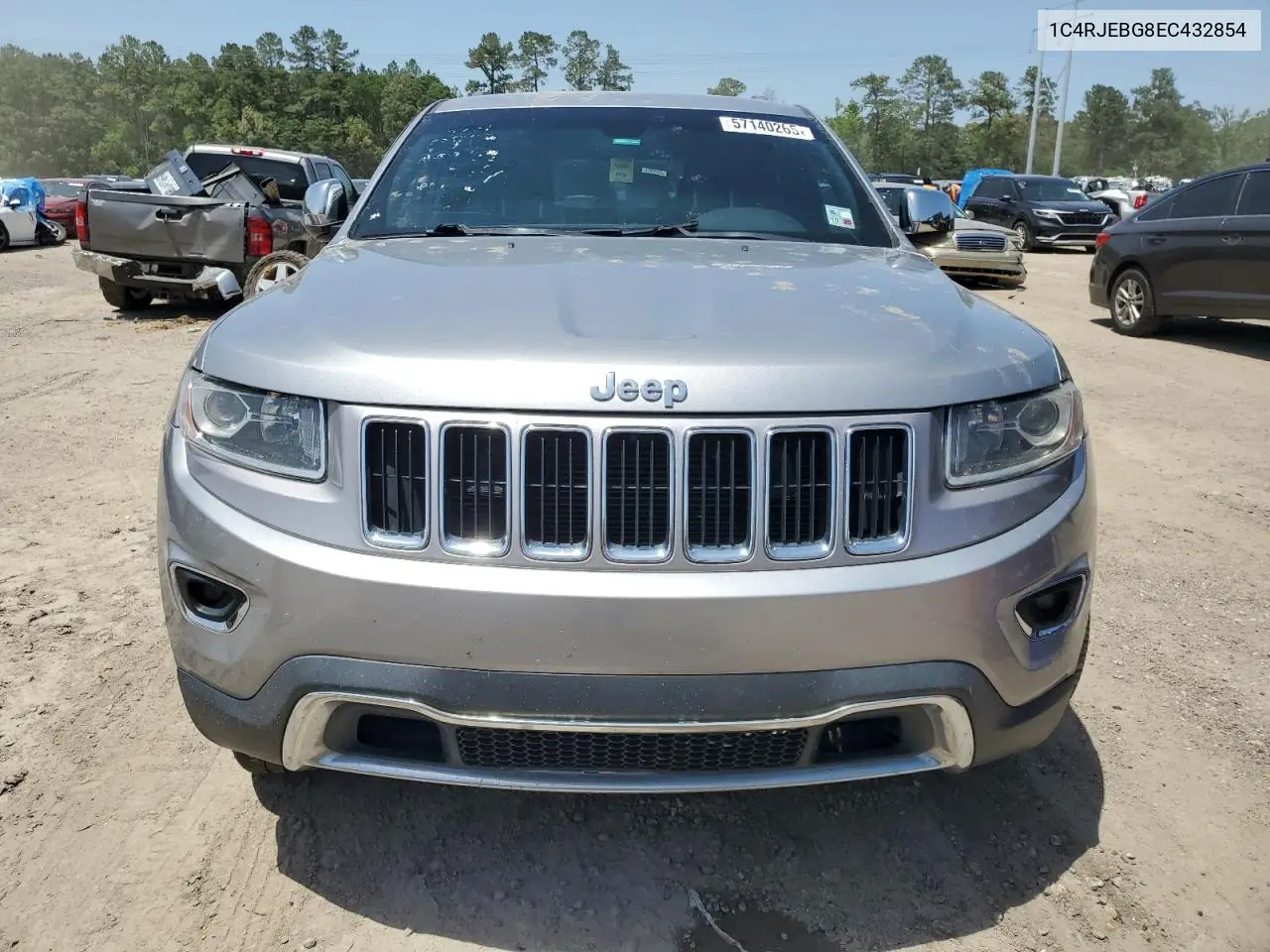 2014 Jeep Grand Cherokee Limited VIN: 1C4RJEBG8EC432854 Lot: 57140265