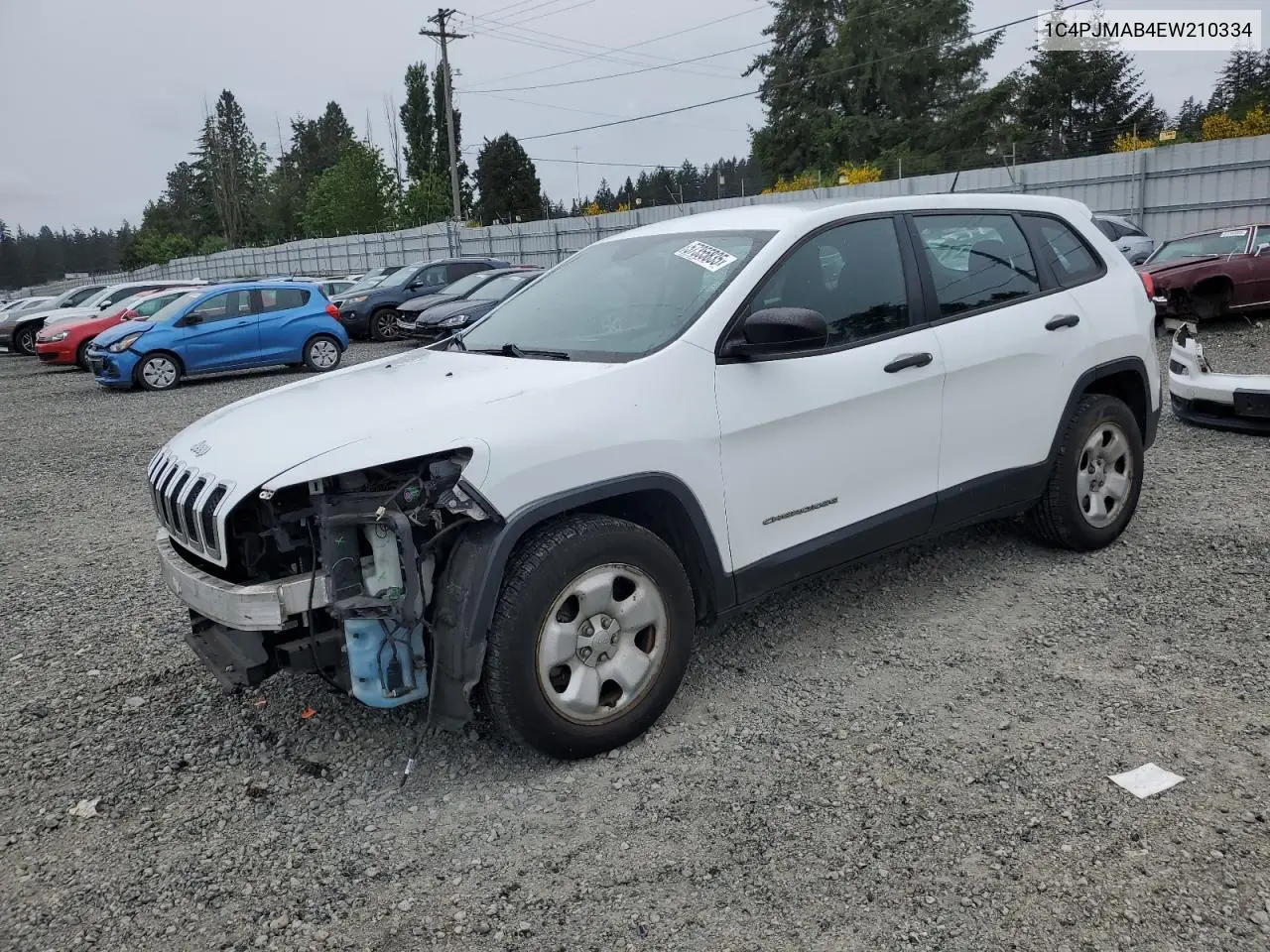 2014 Jeep Cherokee Sport VIN: 1C4PJMAB4EW210334 Lot: 57355835