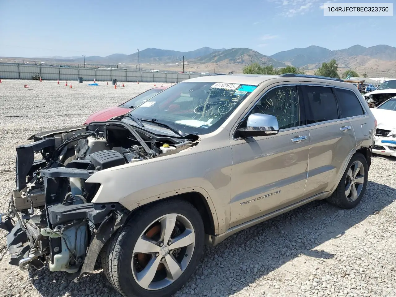 2014 Jeep Grand Cherokee Overland VIN: 1C4RJFCT8EC323750 Lot: 61102675