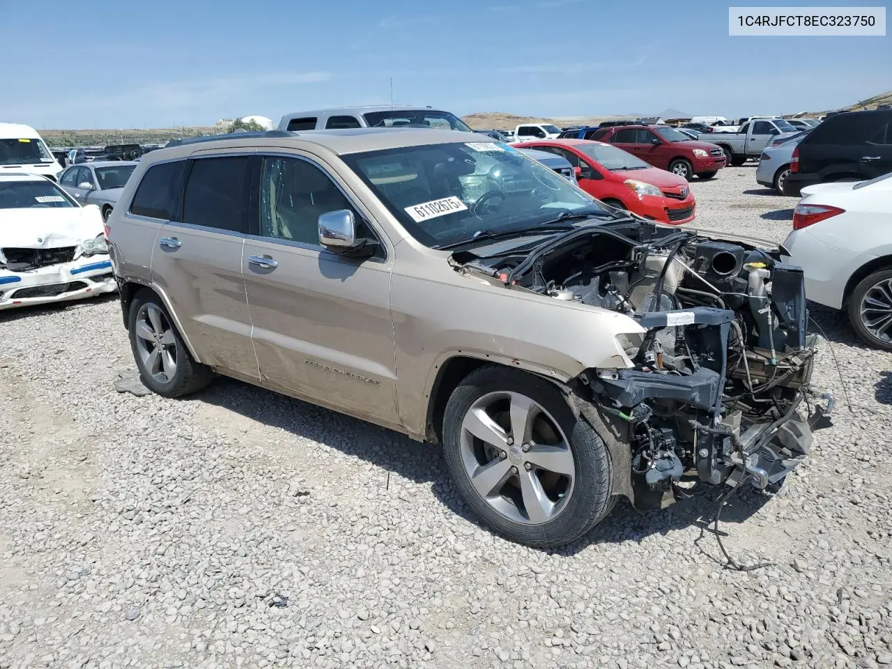 2014 Jeep Grand Cherokee Overland VIN: 1C4RJFCT8EC323750 Lot: 61102675