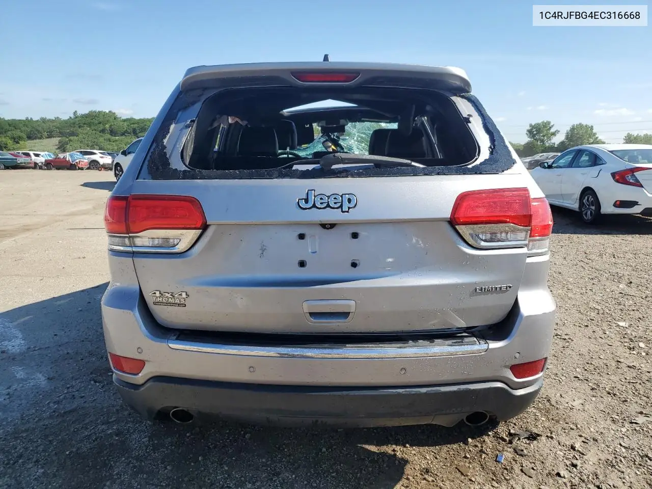 2014 Jeep Grand Cherokee Limited VIN: 1C4RJFBG4EC316668 Lot: 62351285