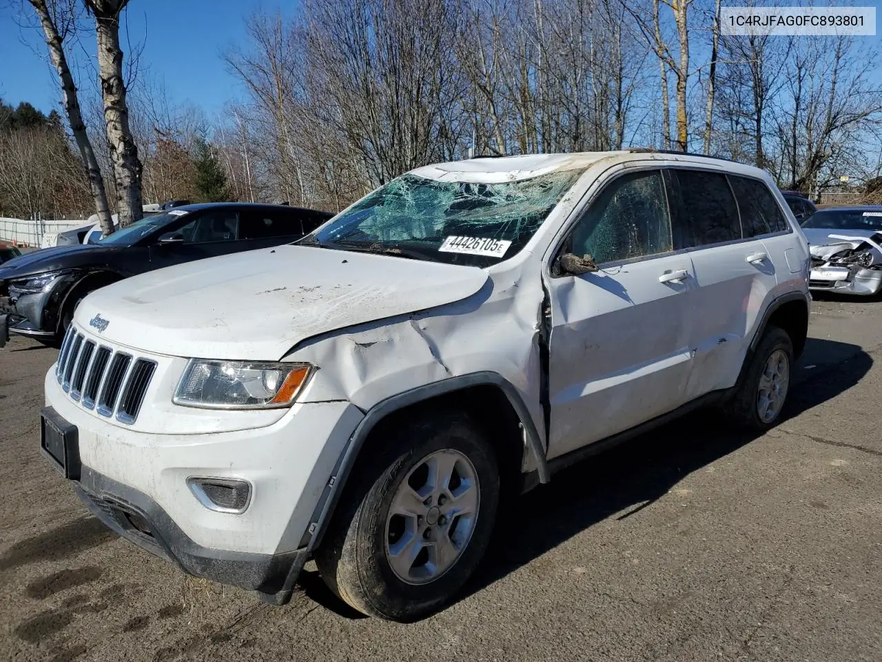 2015 Jeep Grand Cherokee Laredo VIN: 1C4RJFAG0FC893801 Lot: 44426105