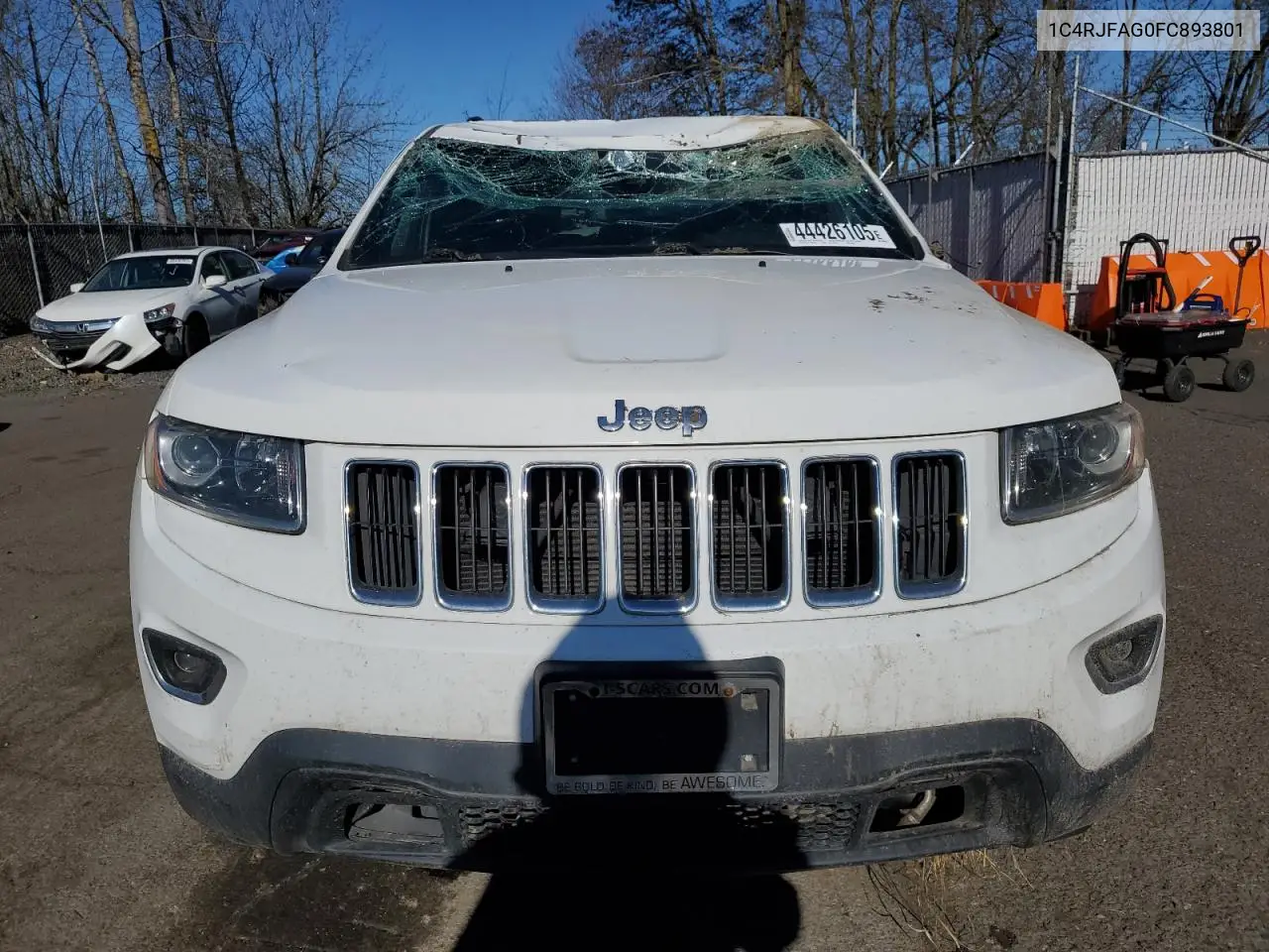 2015 Jeep Grand Cherokee Laredo VIN: 1C4RJFAG0FC893801 Lot: 44426105