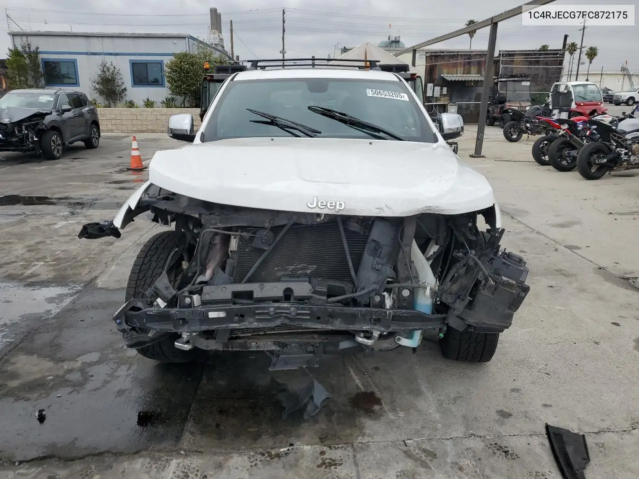 2015 Jeep Grand Cherokee Overland VIN: 1C4RJECG7FC872175 Lot: 50653205