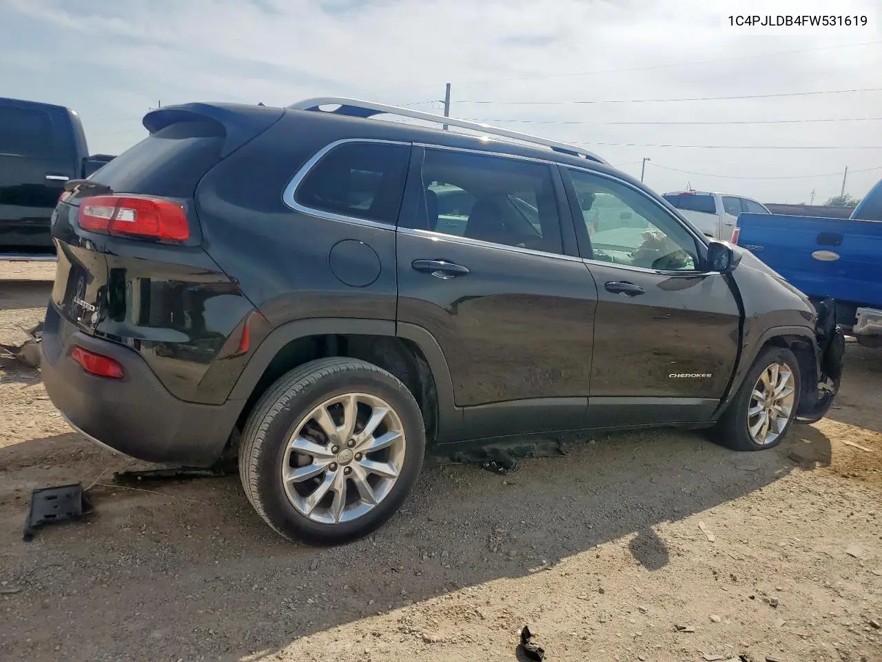 2015 Jeep Cherokee Limited VIN: 1C4PJLDB4FW531619 Lot: 57136185