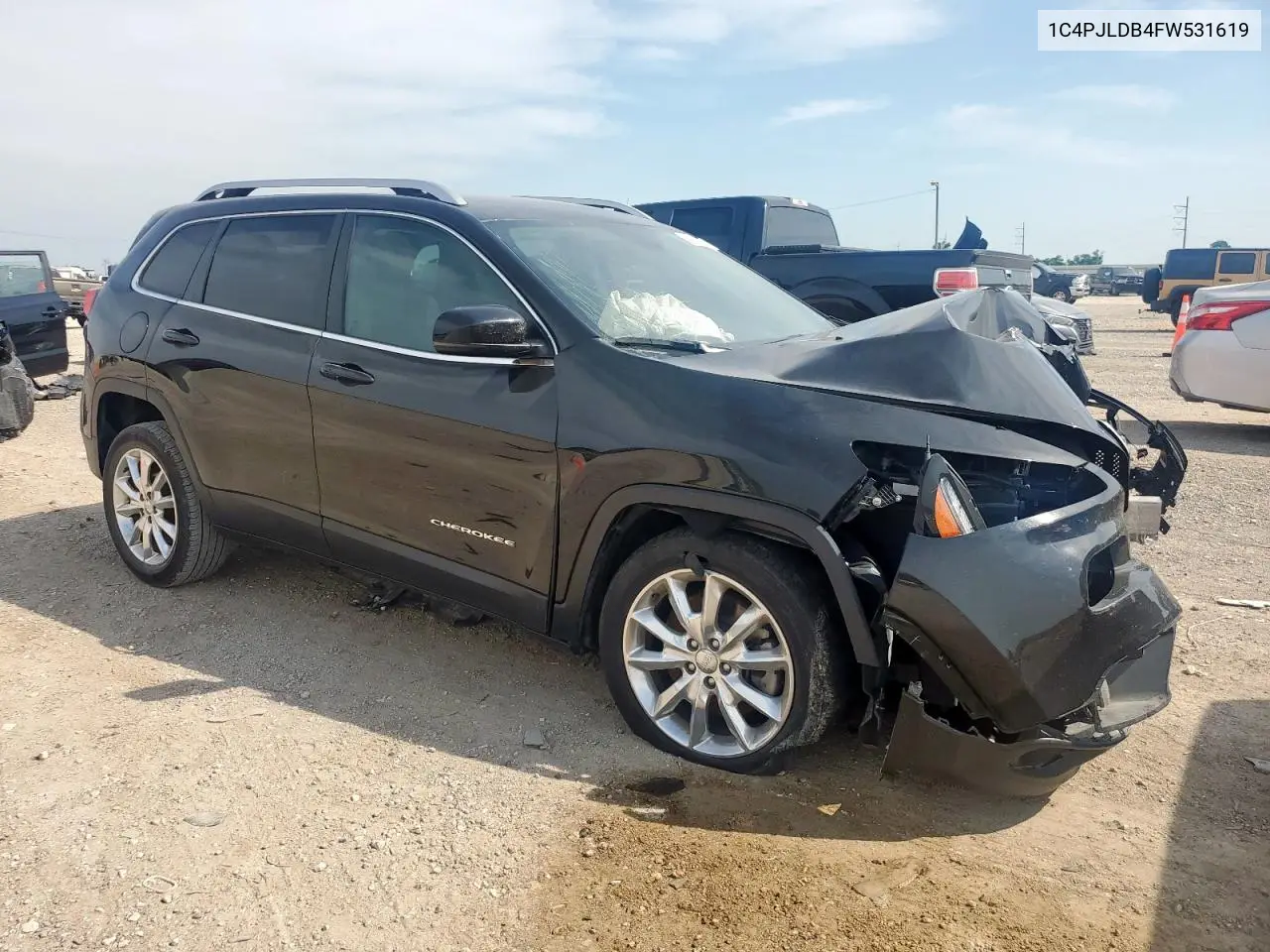 2015 Jeep Cherokee Limited VIN: 1C4PJLDB4FW531619 Lot: 57136185